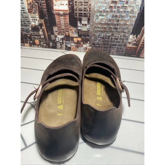 Birkenstock London Leather Clogs Slides Men's Eur 39 US 8 Made in Germany - Picture 4 of 10